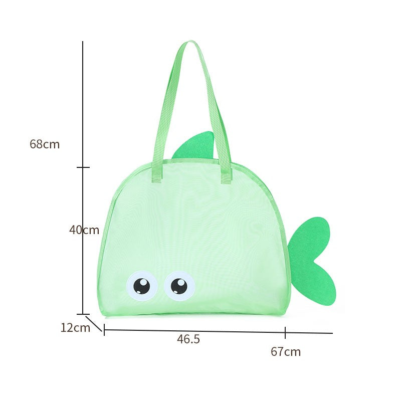 Summer new travel beach bag children's cartoon toy storage bag swimsuit storage bag big eye handheld toiletry bag