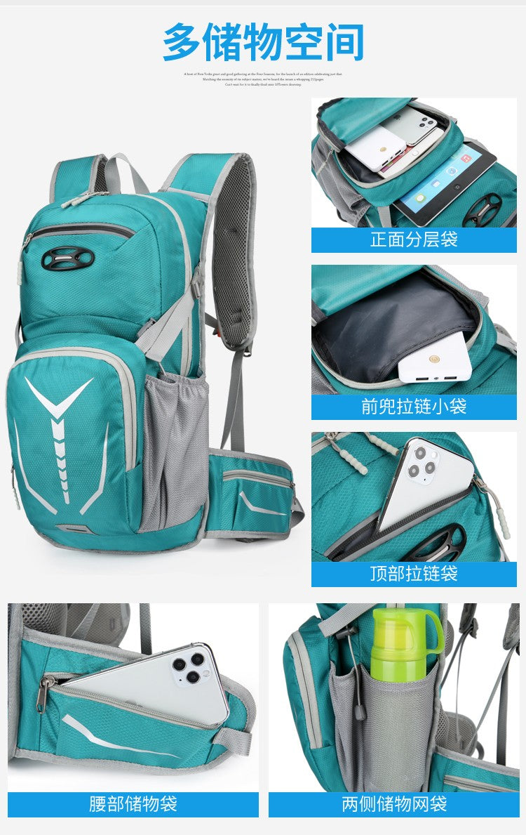 Outdoor mountaineering and cycling travel backpack, multifunctional waterproof nylon bag, suitable for men and women