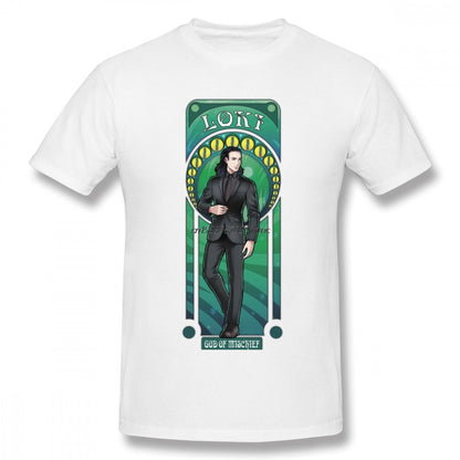 Men Mischief In Black Loki Tee Shirt thinkno  Tees round neck t shirt fashion nice short sleeved