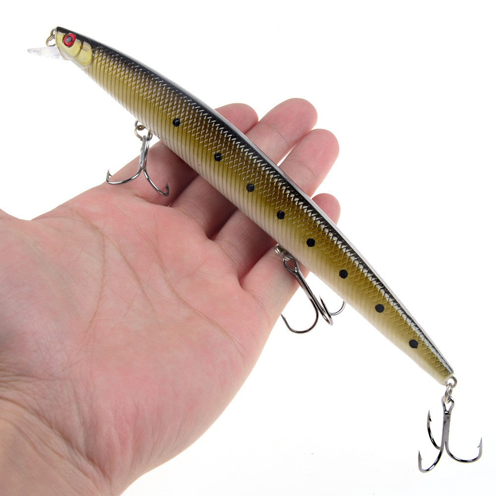 16 Cores 18cm 24g Isca Artificial Minnow Laser Crankbait Dura Plástico Grande Isca Falsa para Pesca Marítima