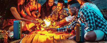 Caixas de Som Bluetooth Ortizan 40W, Graves Aprimorados, Alto-falante Sem Fio Portátil para Exterior, 30 Horas de Duração, À Prova D'água IP7, Alto-falante de Chuveiro Bluetooth 5.3