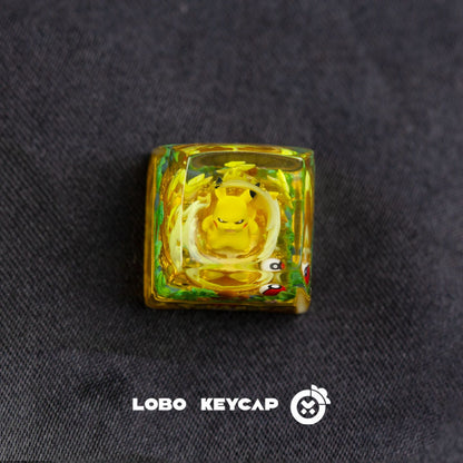 Teclas personalizadas de resina fundida com tema de Pokémon, Pikachu, Gengar para teclado mecânico - Presente personalizado