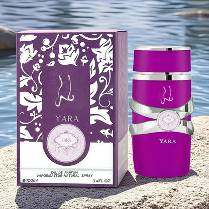 Lattafa Yara - Vanilla, Gourmand, Fruity, Floral - Eau de Parfum Long-Lasting Fragrance for Women, 3.40 Ounce / 100 ml