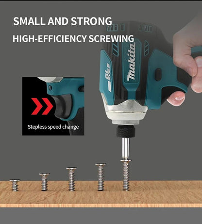Parafusadeira de Impacto Makita DTD171 Brushless: Ferramentas Elétricas Sem Fio, Motor BL 18V, Furadeiras de Parafusadeira Recarregáveis, Unidade sem Bateria e Carregador