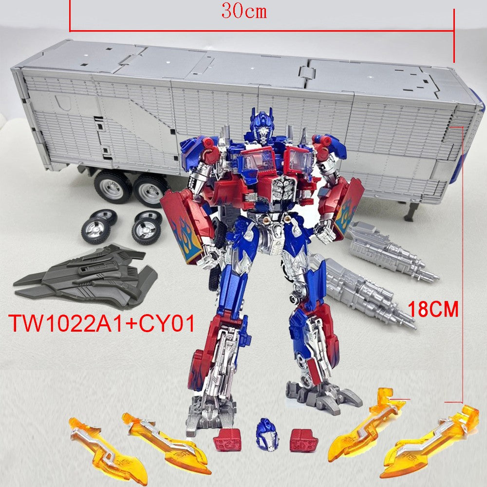 Transformation Toy Baiwei Optimus Commander Robot TW1022 Trailers Model CY01 Tactical Container TW1122 Action Deformation Figure