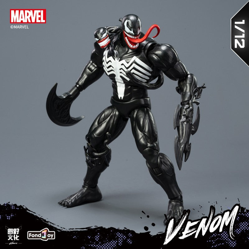 Fondjoy 1/12 Homem-Aranha Venom Edição de Quadrinhos Bonecos de Ação Marvel Modelo Montado Boneca Brinquedos Bagunçados Coleção Presentes de Aniversário para Meninos