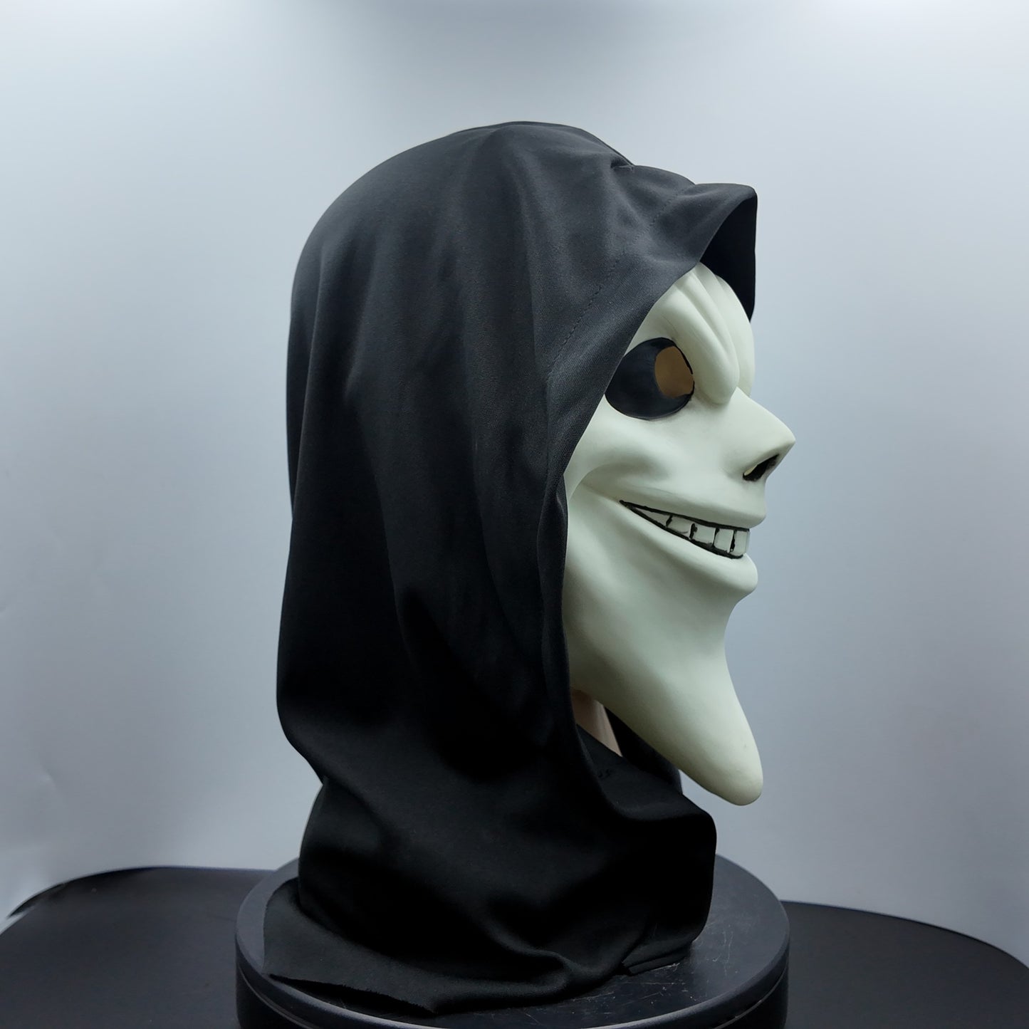 Ghost Face Mask with Hood Halloween Costume Scary Movie Funny Killer Cosplay Prop for Adults Horror Party