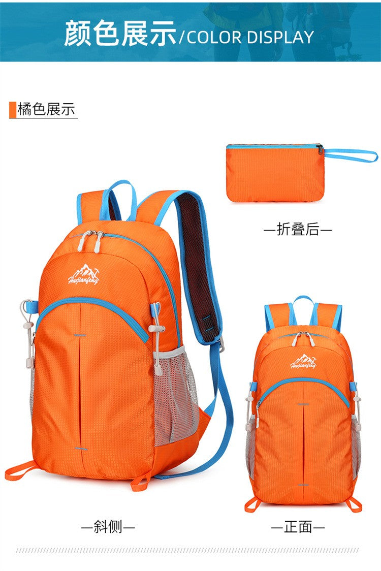 Mochila de Caminhada Unissex Ultraleve Dobrável Masculina e Feminina para Viagem ao Ar Livre Ciclismo Nylon