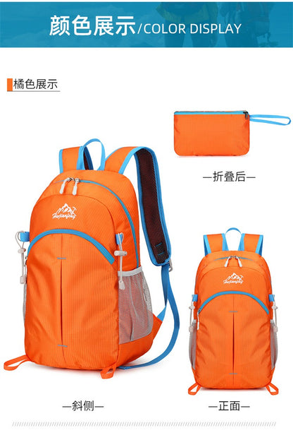 Mochila de Caminhada Unissex Ultraleve Dobrável Masculina e Feminina para Viagem ao Ar Livre Ciclismo Nylon