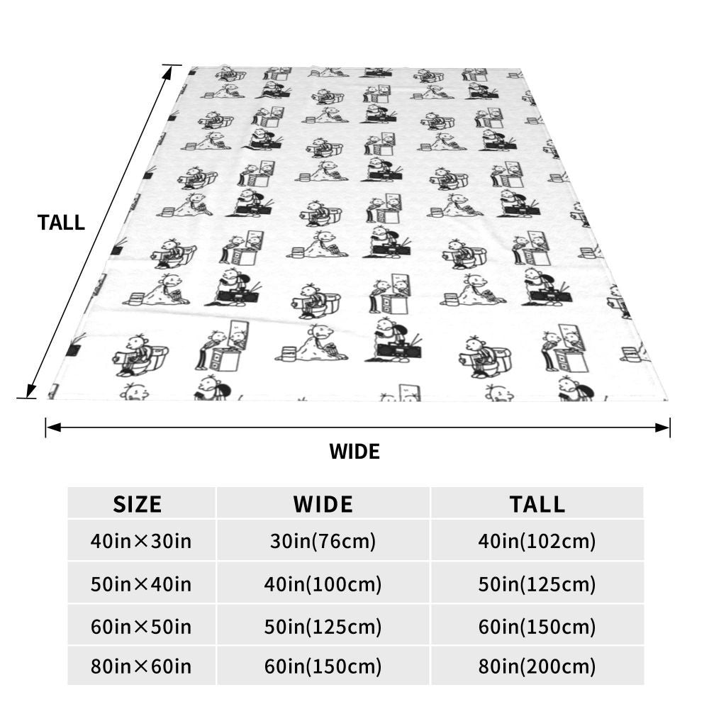 Wimpy Kid 4 States Of Greg Heffley Blankets Soft Warm Flannel Throw Blanket Plush for Bed Living room Picnic Travel Home Couch
