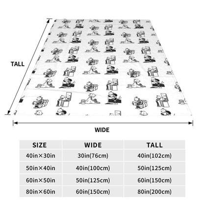 Wimpy Kid 4 States Of Greg Heffley Blankets Soft Warm Flannel Throw Blanket Plush for Bed Living room Picnic Travel Home Couch