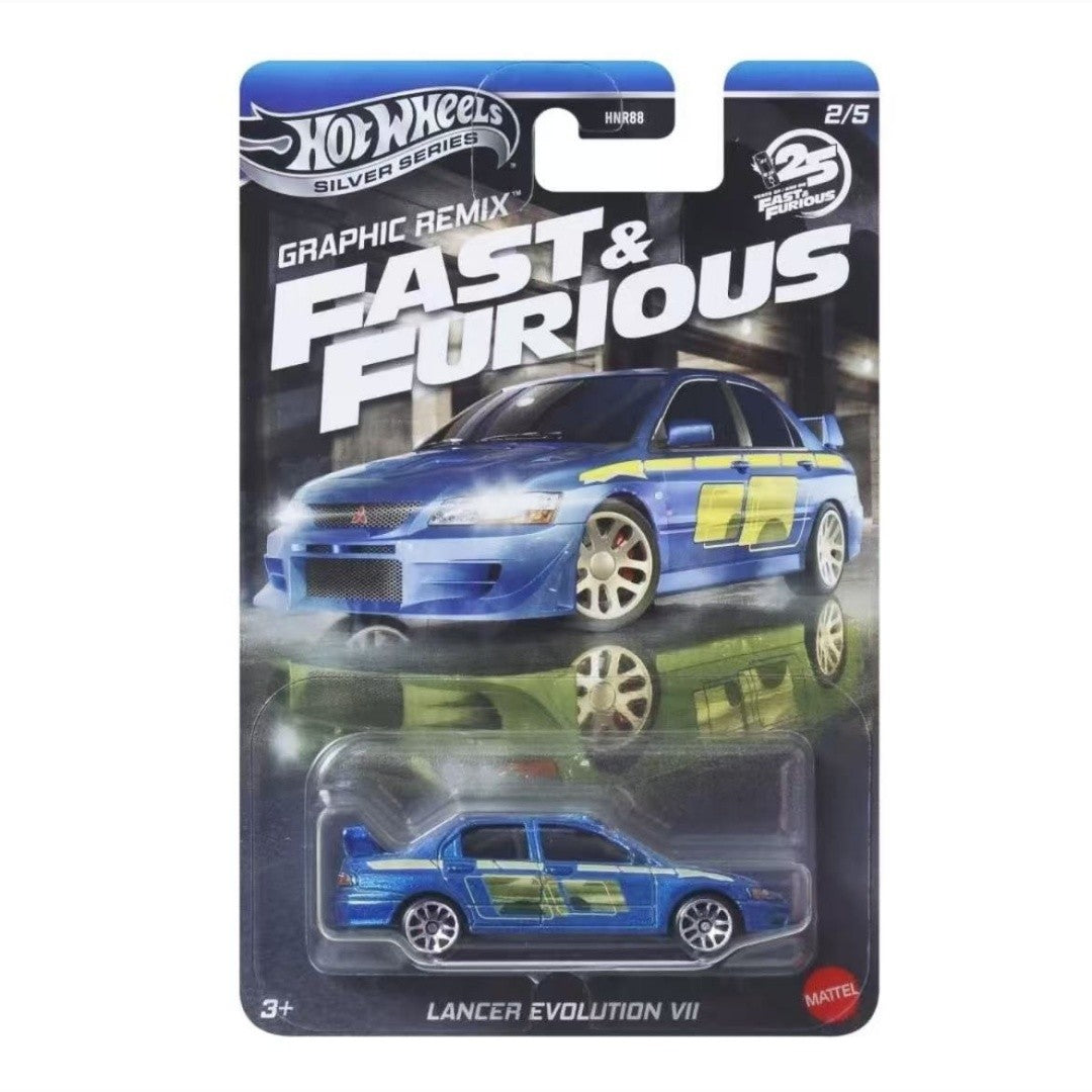 Hot Wheels HNR88-L Fast & Furious Series Alloy Cars,Lancer Evolution,Honda S2000,Nissan Silvia,1:64 Collectors Toy Gift for Kids