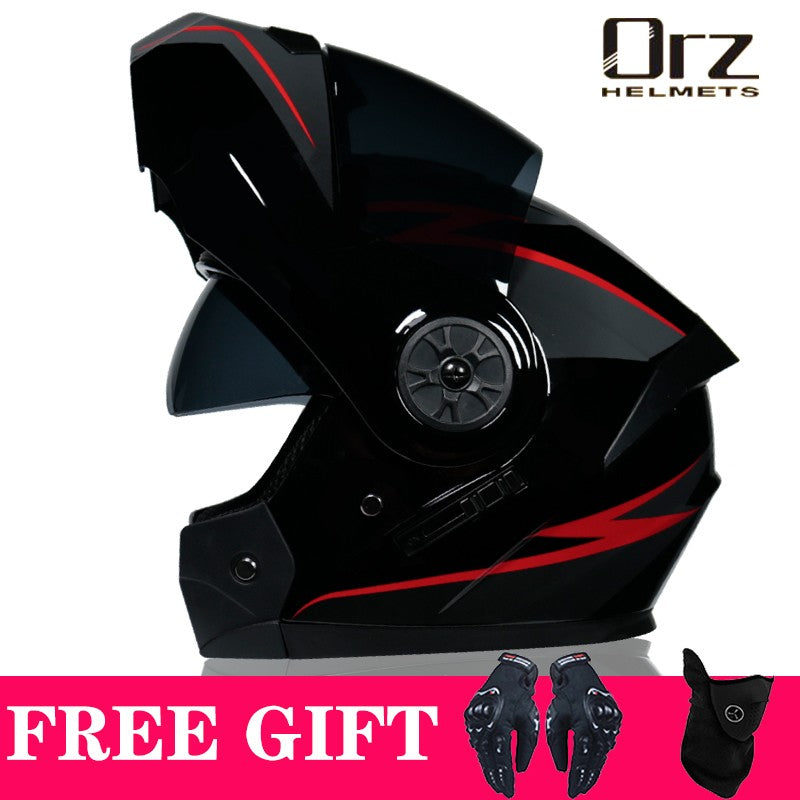 Capacete de Moto Modular Articulado para Corrida DOT Aprovado com Viseira Interna Dupla Voyage
