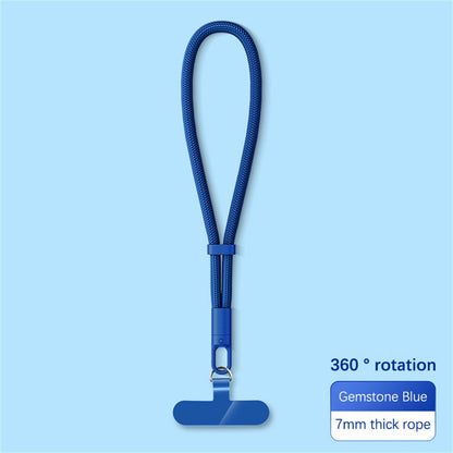 Cordão anti-queda para celular universal ajustável, pulseira curta com design de travamento automático, alça de poliéster durável para celular