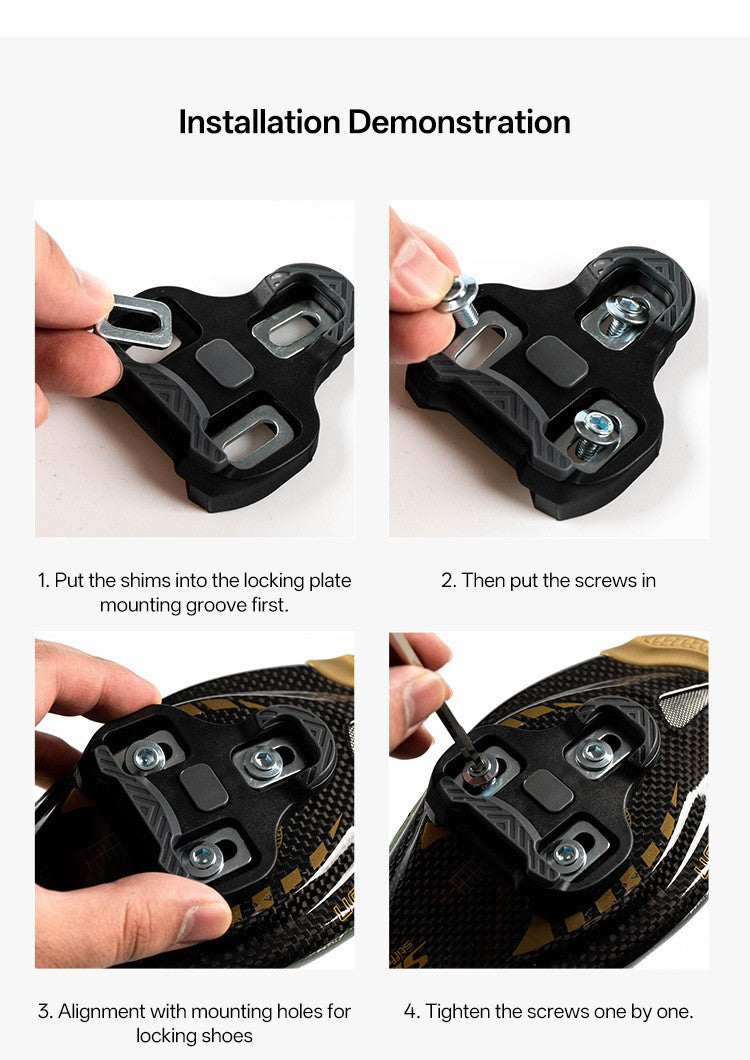 2PCS for LOOK KEO Compatible Road Bike Cleats  0° 4.5° 9° Adjustable Pedal Clips with Float Angle for Cycling