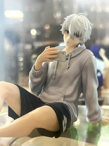 BLUE LOCK Bonecos de Ação Nagi Seishiro Figura de Anime Sentado Estatueta de PVC Modelo Colecionável Brinquedos de Boneca para Crianças Presentes