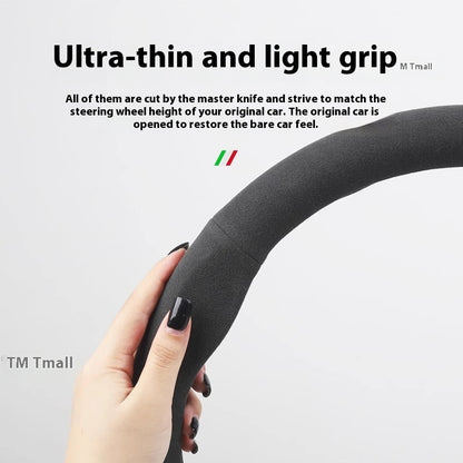 Car Suede Anti-Slip Steering Wheel Cover For Volkswagen Passat Golf 5 GTI Beetle Tiguan Touareg Polo T-ROC T-Cross Magotan Jeeta