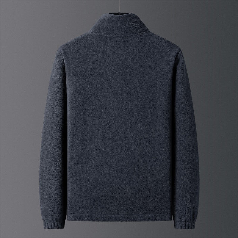 Jaqueta Masculina de Algodão Gola Alta, Espessa, Lã de Cordeiro, Confortável, Quente, Respirável, Corta-Vento, para Pesca de Lazer no Inverno