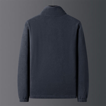Jaqueta Masculina de Algodão Gola Alta, Espessa, Lã de Cordeiro, Confortável, Quente, Respirável, Corta-Vento, para Pesca de Lazer no Inverno