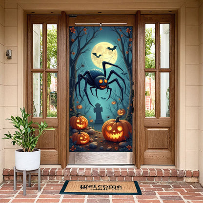 Happy Halloween Celebration Party Decoration Horror Skeleton Spooky Banner For Haunted House Door Cover Home Halloween Lining