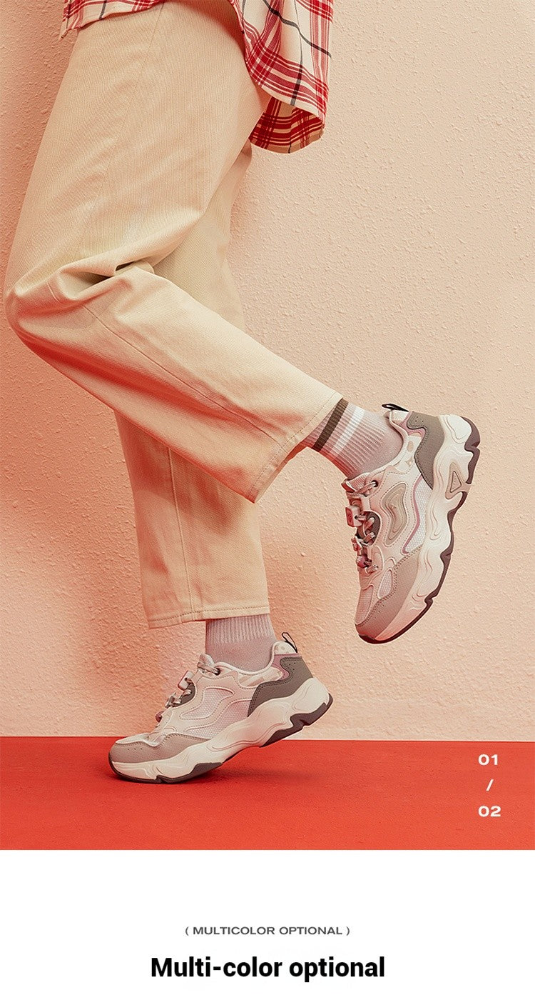 Xtep Star Trails 2.0 Women's Low Top Casual Shoes 2025 Spring Breathable Non-slip Thick Sole Leisure Sports Shoes 975118320005