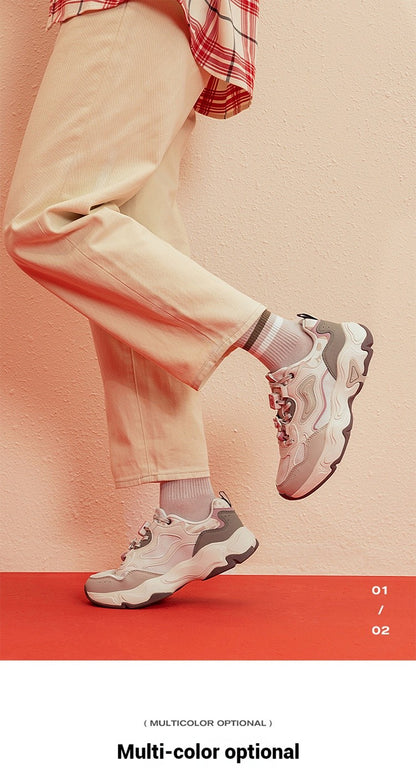 Xtep Star Trails 2.0 Women's Low Top Casual Shoes 2025 Spring Breathable Non-slip Thick Sole Leisure Sports Shoes 975118320005