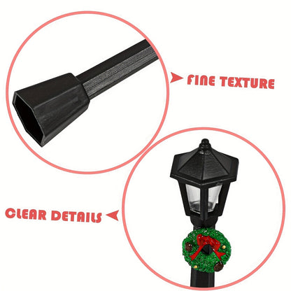 3pcs/5pcs mini Christmas street light ornaments, small plastic lantern decorations, no power supply required, suitable for dollh