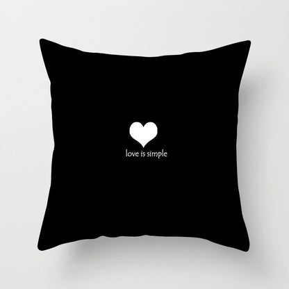 European-Style Black and White Geometry Portrait Pillow Cover Living Room Sofa Waist Support Office Bed Head Pillow Pillow 60x60