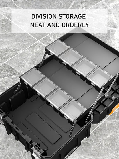 AIRAJ Conjunto de Caixa de Ferramentas Modular Empilhável - Caixa de Ferramentas Portátil com Rodas para Montagem Modular e Fácil Mobilidade que Economiza Espaço!