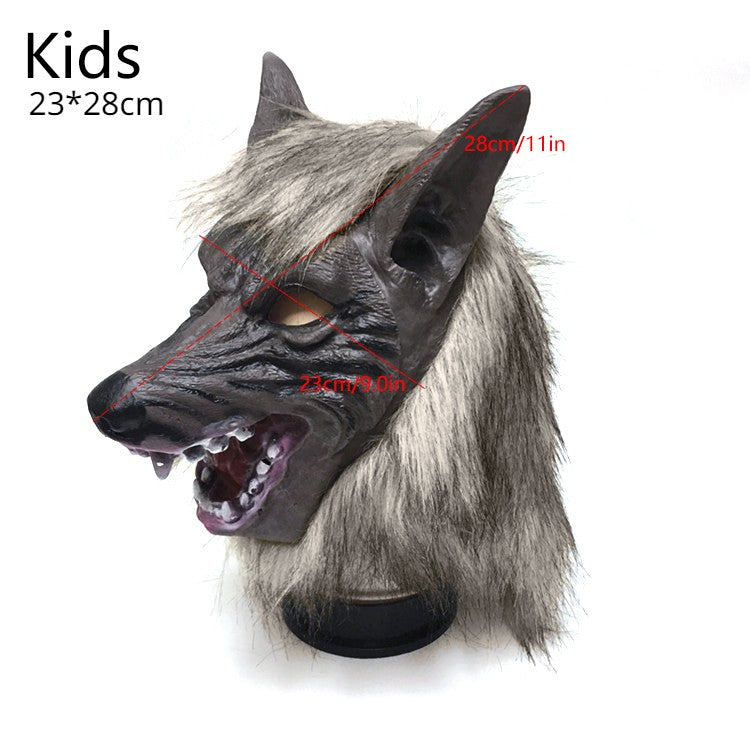 Halloween Creepy Wolf Cosplay Wolf Mask Werewolf Claws Set Gloves Terror Devil Fancy Headdress Performance Props Party Dress Up