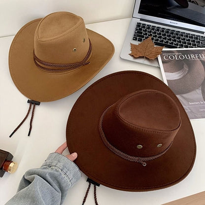 Wide Brim Western Cowboy Hat Knight Hat Climbing Hat Summer Sun Hat Sun Protection Cap Beach Cap Sunscreen Cap Woman/Female
