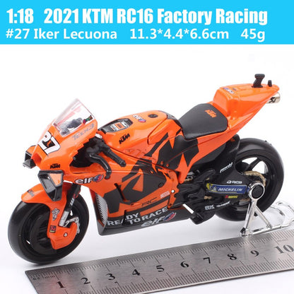 1/18 Maisto KTM RC16 Redbull Ducati GP21 GP22 GP23 GASGAS Honda RC213V Repsol Yamaha YZR-M1GP Moto Modelo de Corrida