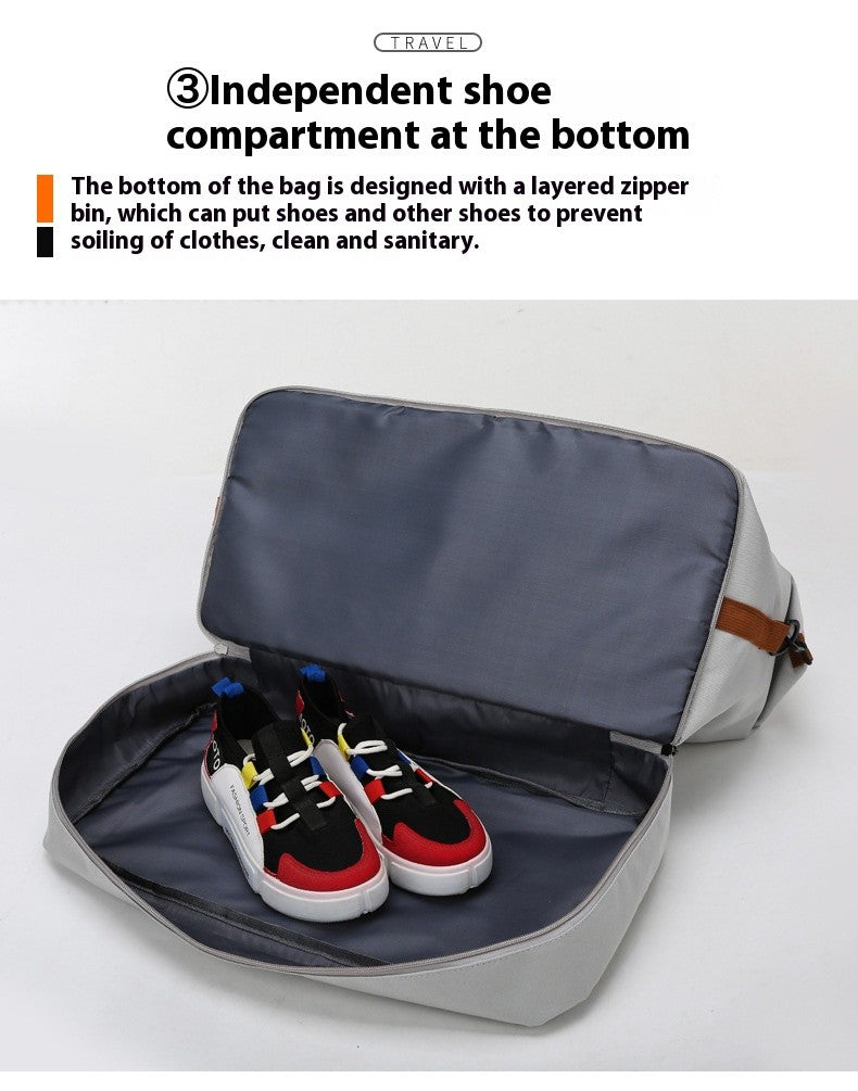 Mala de Viagem Esportiva de Grande Capacidade Bolsa de Viagem de Curta Distância Portátil Bolsas de Fitness Bolsa de Ombro Transversal Bolsas Masculinas Esportivas Impermeáveis ​​B