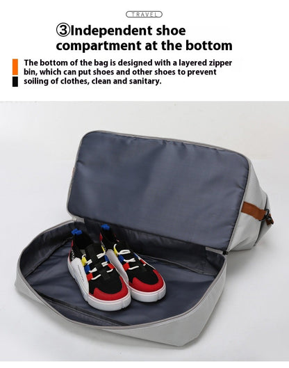 Mala de Viagem Esportiva de Grande Capacidade Bolsa de Viagem de Curta Distância Portátil Bolsas de Fitness Bolsa de Ombro Transversal Bolsas Masculinas Esportivas Impermeáveis ​​B