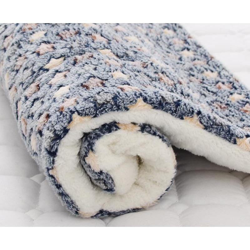 Tapete de Dormir para Pets Cama de Cachorro Cama de Gato Pelo Macio Manta Engrossada Almofada de Lã Casa Lavável Quente Padrão de Urso Manta Suprimentos para Pets