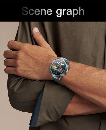 Relógio Inteligente Smartwatch Masculino 2026 Health Tracker com Safira e Medição de Ácido Úrico, Gordura Sanguínea, Pressão Arterial e ECG+PPG com Análise Corporal