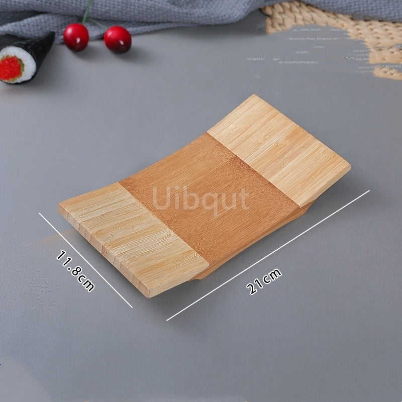 Bamboo Sushi Board boat plate Rectangular Platform Cooking Sashimi basin Japanese Korean Cuisine Tableware Serving Plate Tray