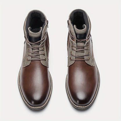 Men's fashionable ankle boots, autumn and winter men's retro short leather boots#KD6502