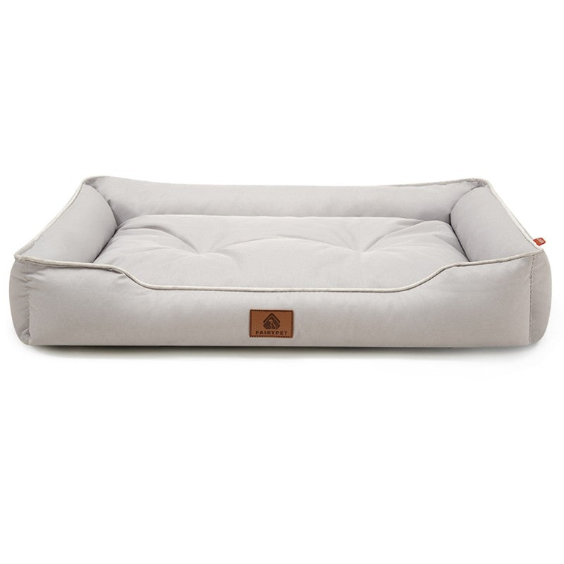 Cama de cachorro de inverno-Camas de sofá para cães, Cama de sofá para animais de estimação de espuma com capa removível lavável, forro impermeável e fundo antiderrapante