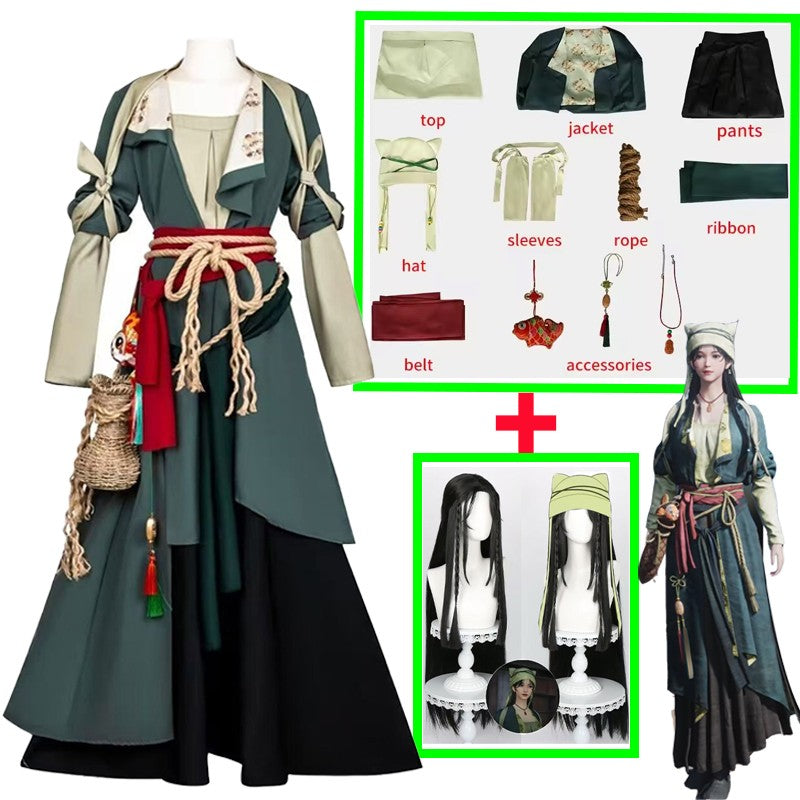 Game Where Winds Meet Yingying Cosplay Costume Ancient Hermit Hero Yingying Hanfu Carnival Convention Event Female Swordsman Set