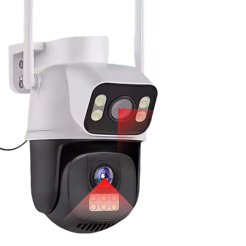 8MP 4K WiFi Camera Dual Lens Dual Screen Wireless Outdoor Surveillance Human Detect Security Protection Two Way Audio PTZ IP Cam