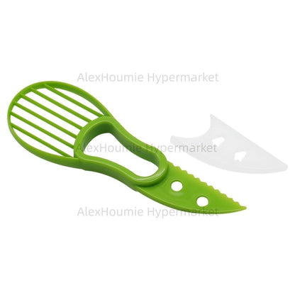 Fatiador de Abacate 3 em 1 Removedor de Caroço Descascador Separador de Polpa Faca Plástica Ferramentas de Cozinha para Vegetais Acessório Doméstico