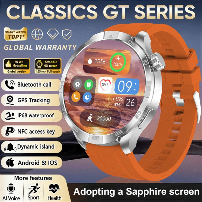 2026 Smart Watch Men AMOLED Always display NFC Bluetooth Call GPS trajectory Waterproof Health Sport Smartwatch Men Custom dial