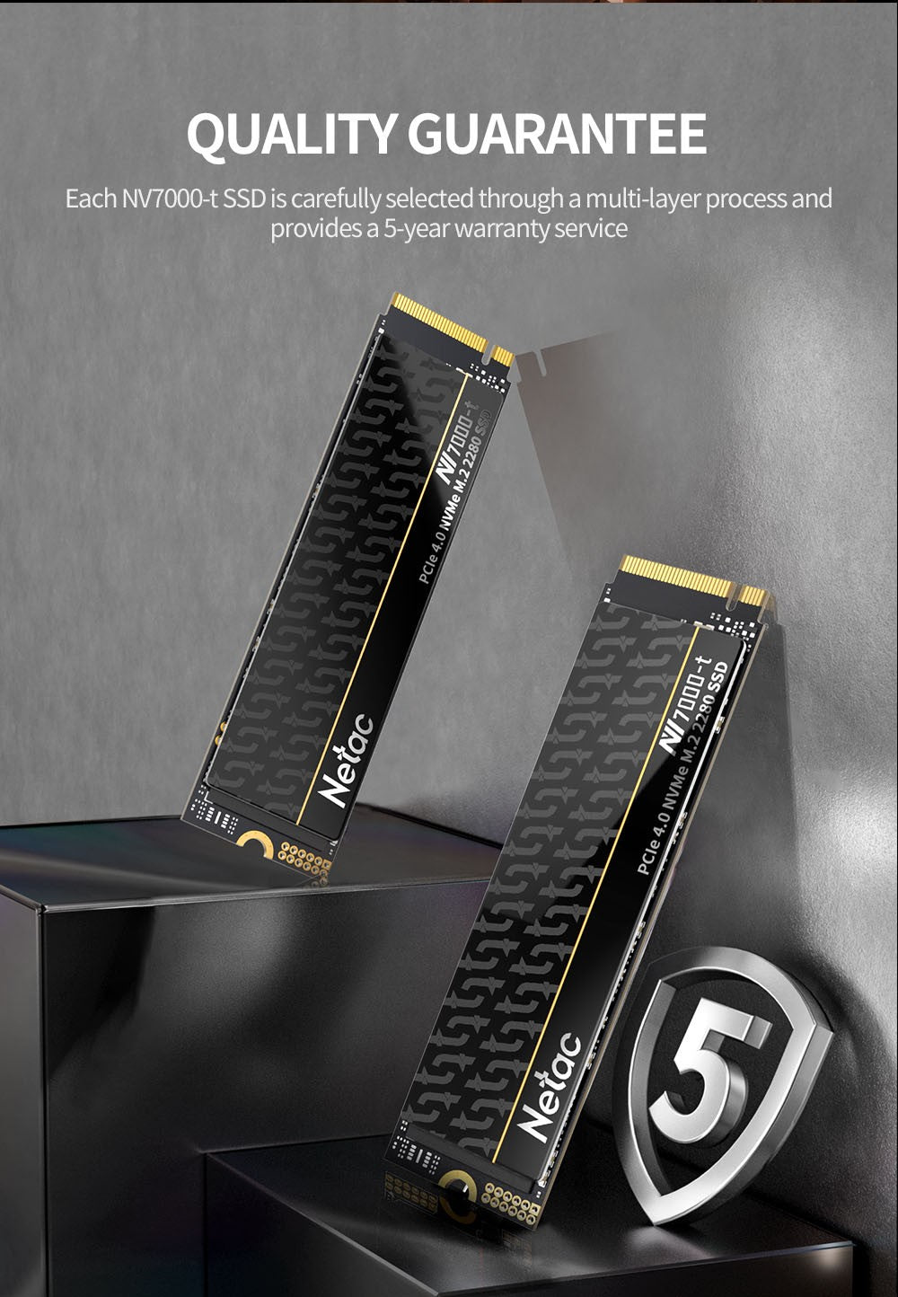 Netac SSD NVMe M.2 1TB 2TB 4TB M2 2280 PCIe 4.0x4 SSD PS5 Disco Rígido Interno de Estado Sólido para Notebook Desktop