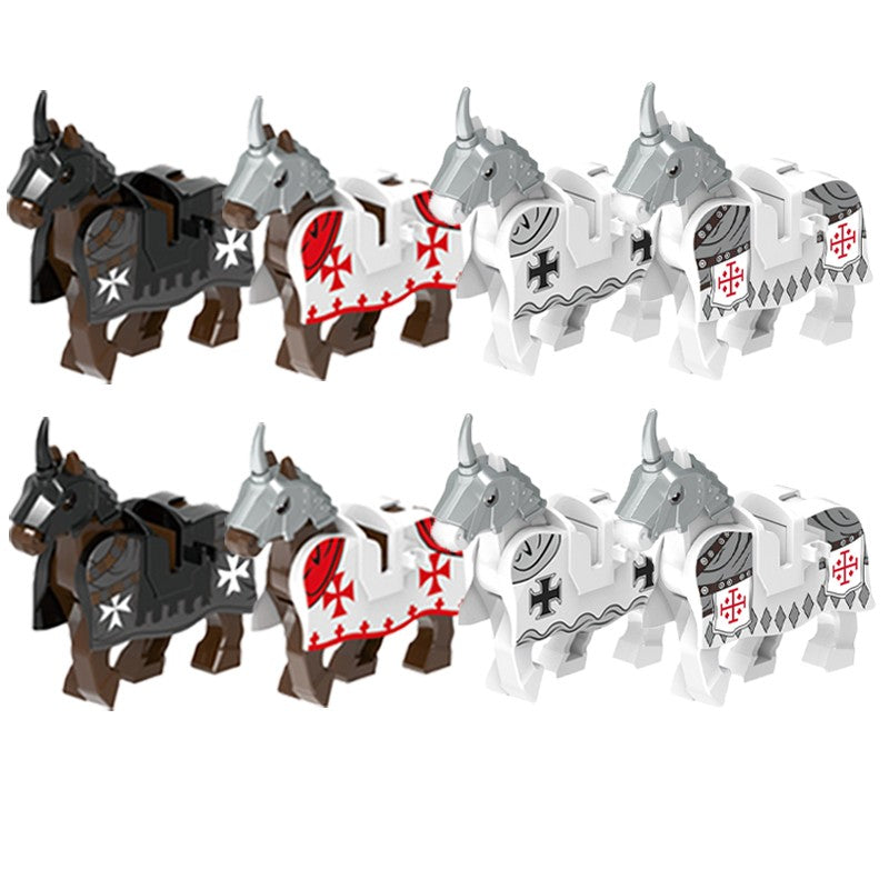 Blocos de Montar Zoológico Medieval Acessórios de Personagens Montarias Animais Cervos Elefantes Camelos Lobos Cavalos de Guerra Tijolos Brinquedos Presentes K080