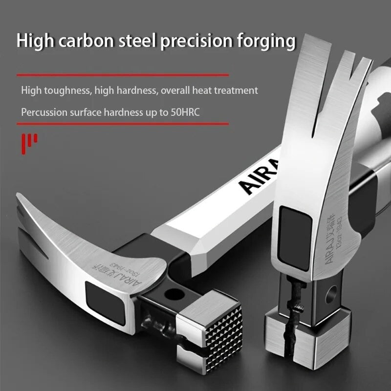 Martelo de Chifre de Carneiro Multifuncional AIRAJ, Martelo de Decoração de Grau Industrial para Doméstico, Envolto em Cola Antiderrapante, Ferramenta de Hardware