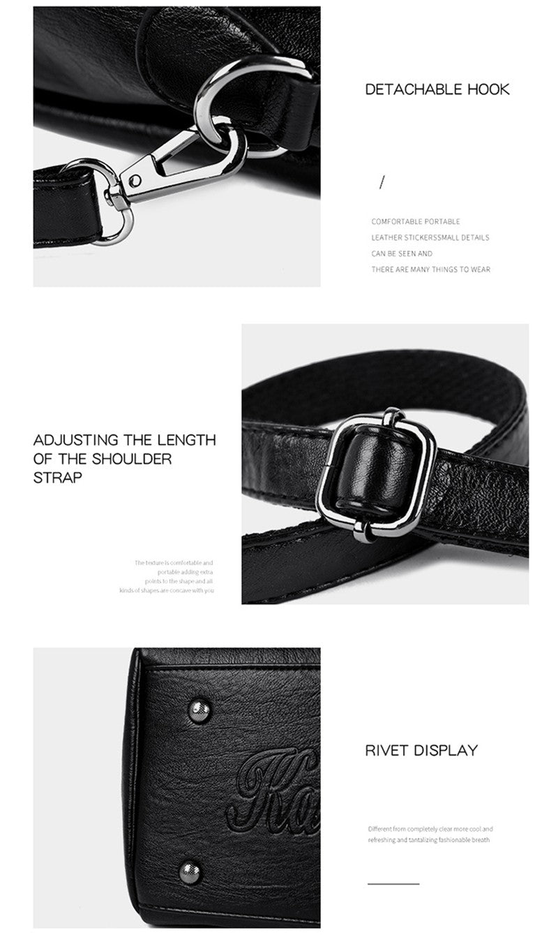 High Quality Cow Leather Ladies Handbags Fashion Luxury Female Messenger Tote Bags Women Genuine Leather Shoulder Crossbody Sac