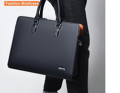 MOTAORA Genuine Leather Laptop Bag Men 14-15.6 Inch Business Briefcase Work Messenger Bag for MacBook HP Dell Acer
