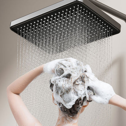 Household Aluminum Shower System Set Multifunction Rotary Knob Hot and Cold Water Pressurize Bathroom Gunmetal Gray Shower Set