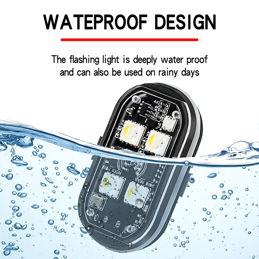 Wireless LED Strobe Light with Remote Control, USB Rechargeable Anti-collision Warning Light, High Brightness Wireless Aircraft